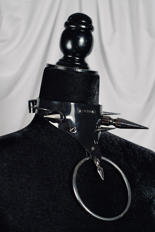 O Ring Choker Long Spiked