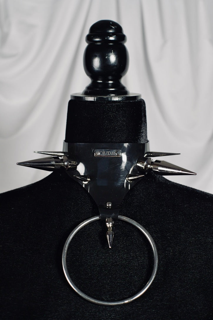 O Ring Choker Long Spiked